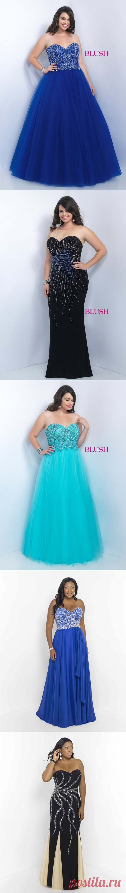 Вечерние платья для полных модниц американского бренда Blush. Зима 2015-2016 | Платья и сарафаны для полных (5000 фото)