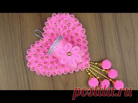 How To Make Beautiful Woolen Door/Wall Hanging - Woolen Craft Idea - Woolen art and craft