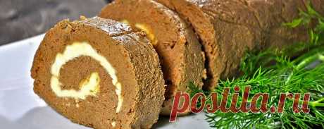 Домашний печеночный рулет • Рецепт Вкусный домашний печеночный рулет по рецепту приготовить не сложно. Нежный рулет из печени с маслом будет прекрасным дополнением. к любому,