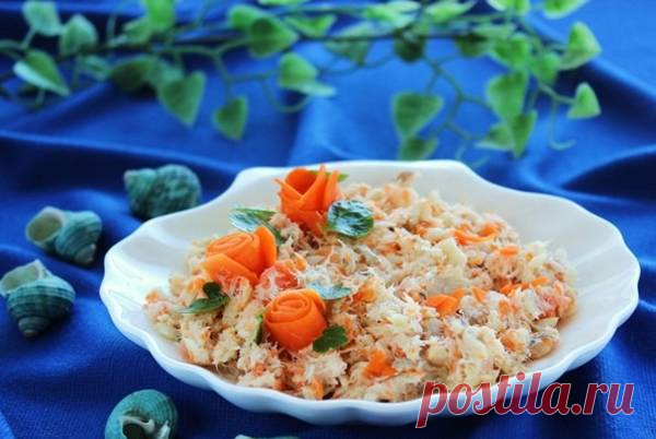 Салат из рыбы с морковью «Раковые шейки» / Простые рецепты