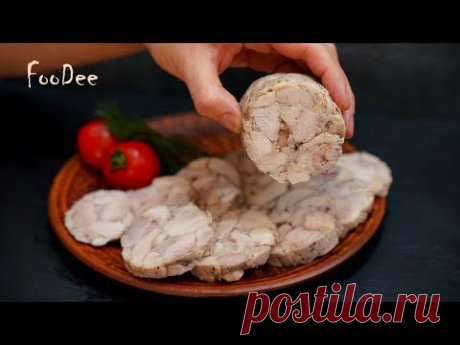 Нет магазинной колбасе - 99% мяса БЕЗ желатина и оболочки! Куриная колбаса домашняя - YouTube