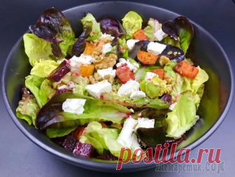 Зимний салат из запеченных овощей Вкусный и полезный салат из овощей, запеченных в духовке. Для этого рецепта могут быть использованы разные корнеплоды, в моем варианте это свекла, морковь, пастернак и батат.
1 свекларастительное масл...
