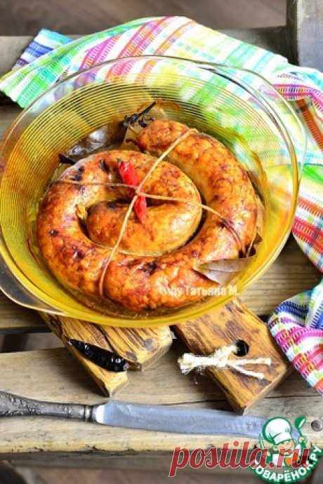 Куриная колбаса с рисом и паприкой - кулинарный рецепт
