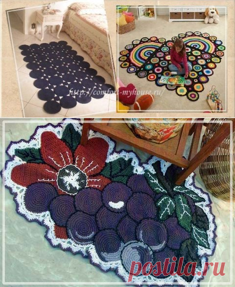 Коврики из мотивов крючком