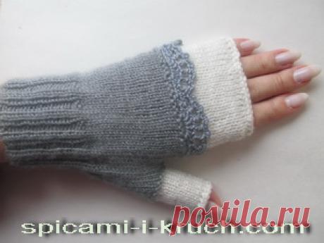 Как правильно вязать митенки - мк разными способами для начинающих