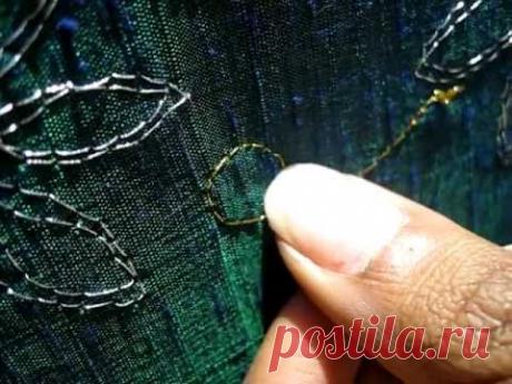 zardosi stitch tutorial - YouTube