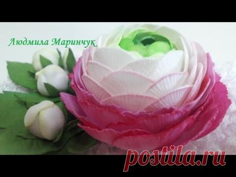 Ранункулюсы из фоамирана 1 част. Flowers foamirana - Ranunkulyusy