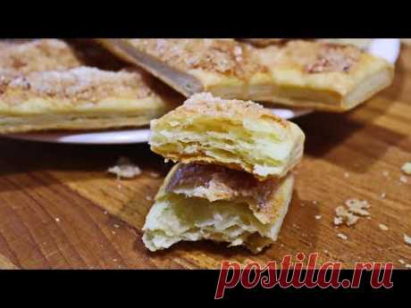 Слоёное ПЕЧЕНЬЕ &quot;Язычки&quot; Очень простой рецепт!