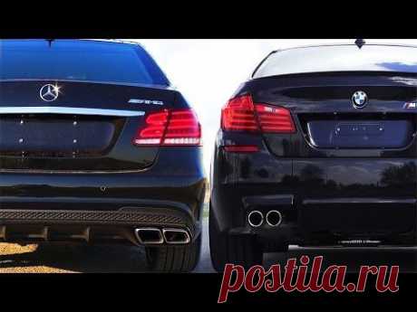 Mercedes E63 AMG vs BMW M5 F10 Review Impressions SOUND Onboard Acceleration Revs V8 Turbo W212 2014