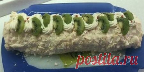 (+6) Меренговый рулет - десерт с нежным сливочным вкусом