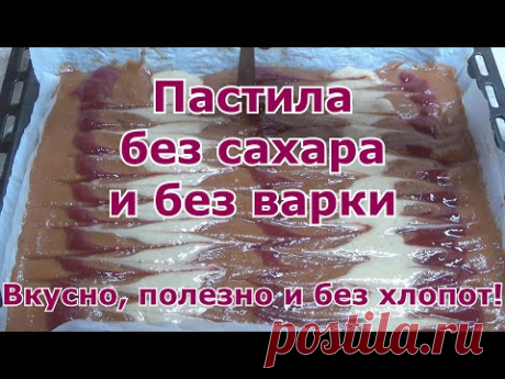 Пастила без варки и без сахара. Вкусно и полезно!