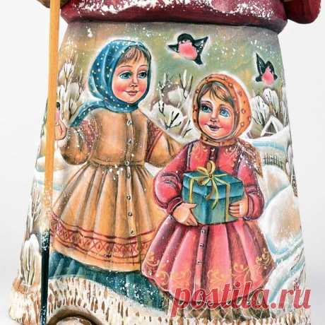 Russian Wooden Santa with Kids