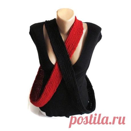 Red and Black scarf scarf red scarf Christmas by selenayy on Etsy