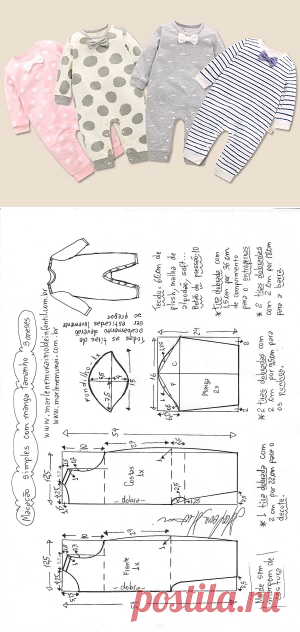 Простой детский комбинезон с длинными рукавами - Сделай сам - Марлен мукай - детская выкройка