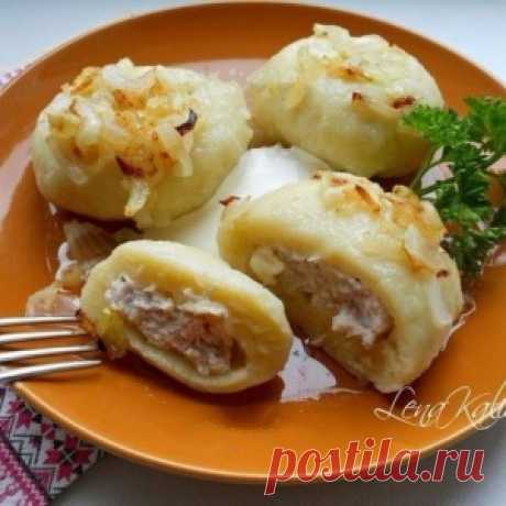 Картофельные галушки с мясом