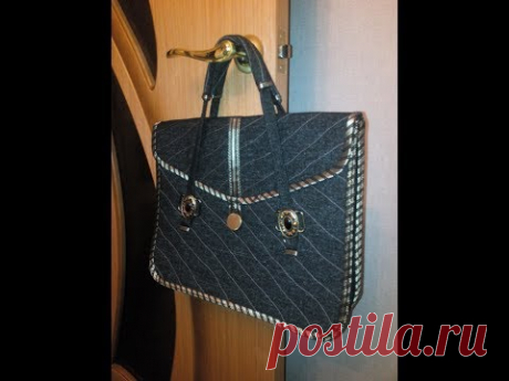 сумки своими руками. женская сумка портфель. сшить самой. часть 1