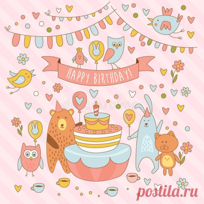 Милые картинки «С днем рождения» (38 фото) ⭐ Забавник