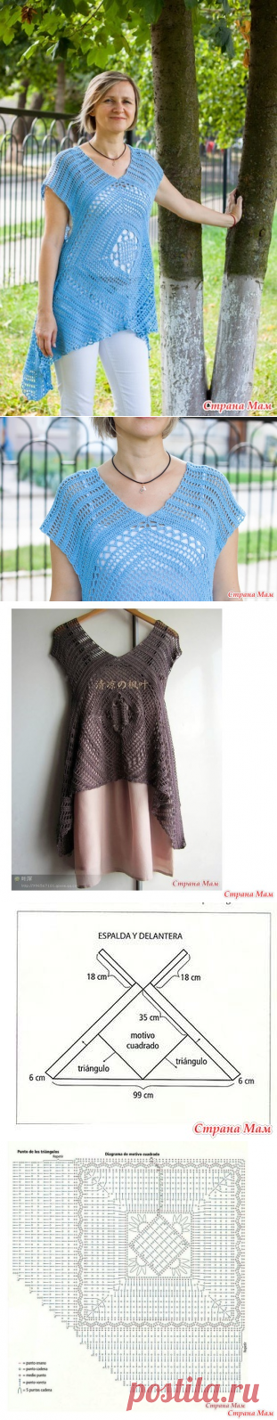 Туника крючком - Вязание - Страна Мам