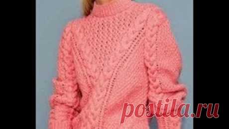 Пуловер Спицами, 46-48 размер - 2019 / Pullover Knitting needles 46-48 size