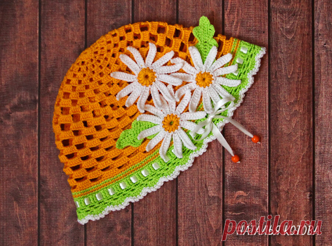 Летняя шапочка крючком | Панамка для девочки крючком | Natali_crochet | Яндекс Дзен