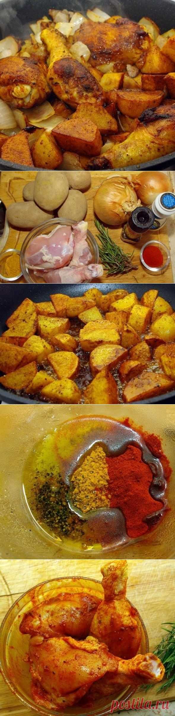 Как приготовить софрито или курица с картошкой и луком - рецепт, ингридиенты и фотографии