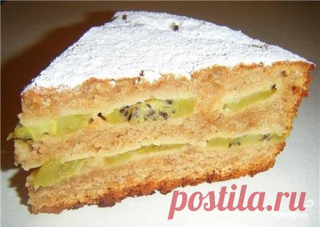 Пирог с киви - пошаговый кулинарный рецепт на Повар.ру