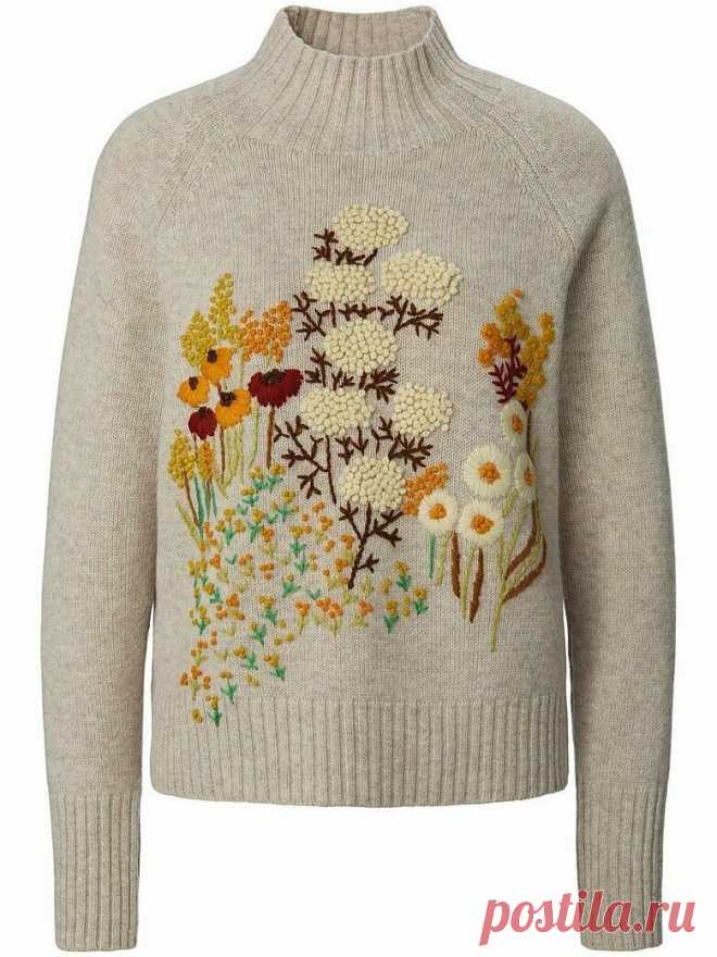 Вышивка на вязаных изделиях. Идеи для вдохновения. | Вязание с Irina Bronya | Дзен