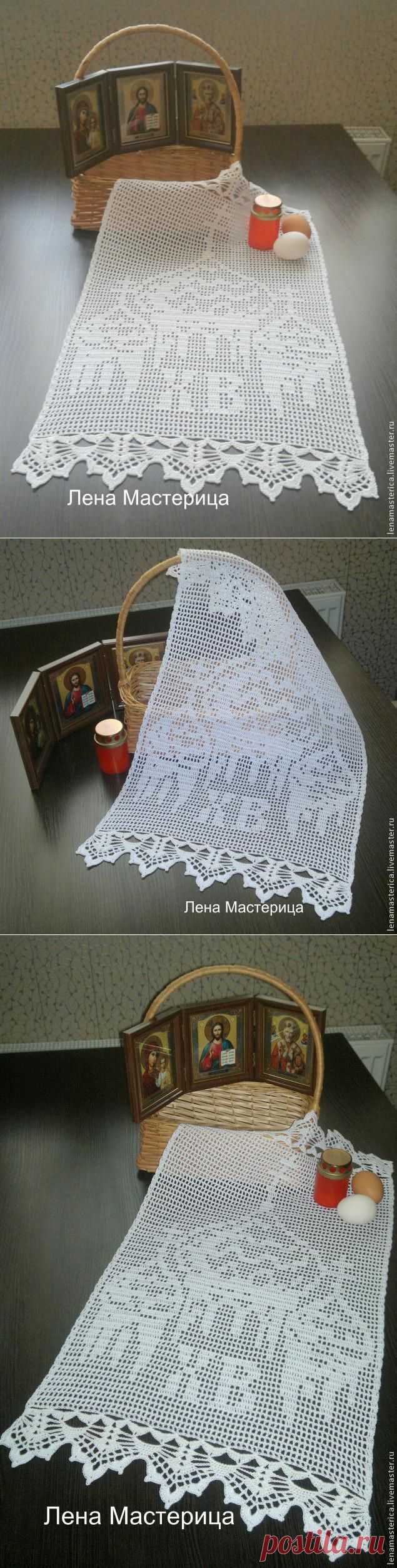 Вяжем пасхальную салфетку - Ярмарка Мастеров - ручная работа, handmade