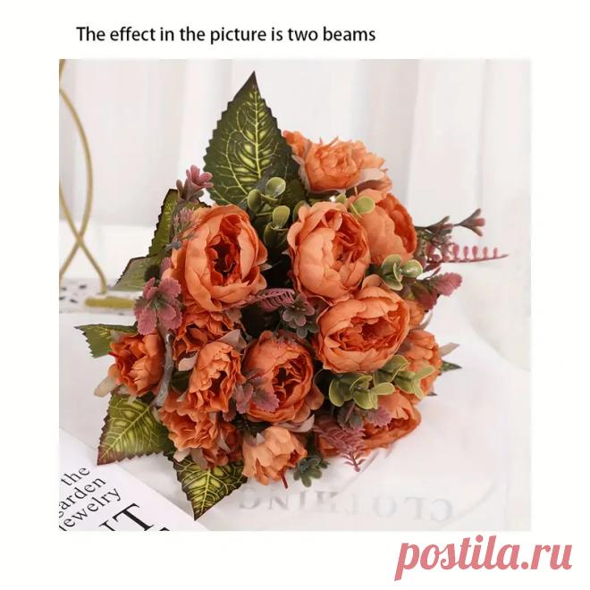 Искусственный букет пионов для свадебного и помолвочного - Temu Moldova