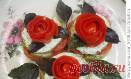 Простое блюдо на даче, но в праздничной подаче! Кабачково-помидорная красота