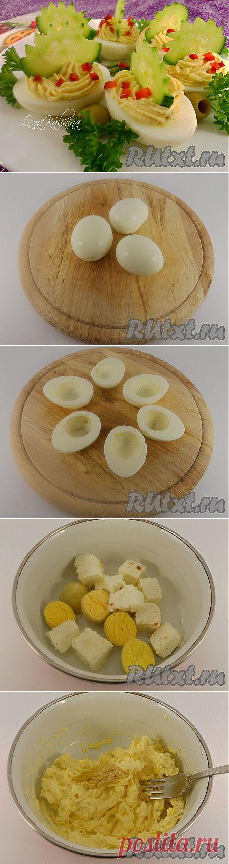 Яйца, фаршированные сыром и чесноком (рецепт с ) | RUtxt.ru