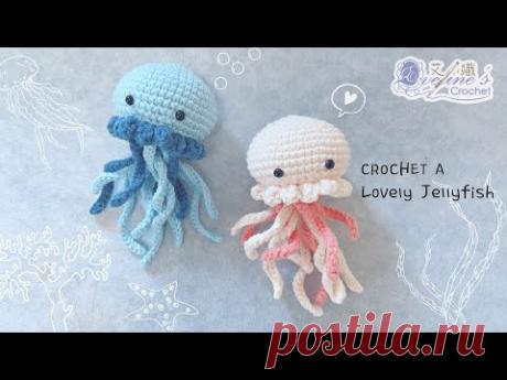 《艾織》鉤針編織海中精靈-可愛小水母/吊飾/掛件/玩偶