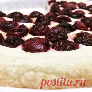 Тарт с черешней и творожным кремом - кулинарный рецепт