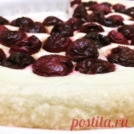 Тарт с черешней и творожным кремом - кулинарный рецепт