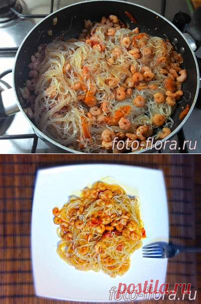 Фунчоза с креветками: рецепт с фото - Вкусное постное блюда к празднику