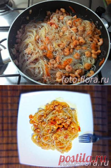 Фунчоза с креветками: рецепт с фото - Вкусное постное блюда к празднику