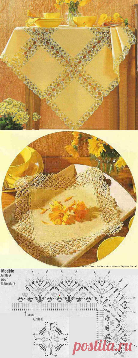 Кайма крючком.