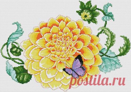 Схемы вышивки георгины. Красивые схемы вышивки цветов | Все о рукоделии: схемы, мастер классы, идеи на сайте labhousehold.com