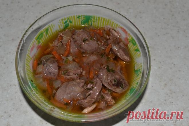 Сердечки куриные тушёные с кетчупом.