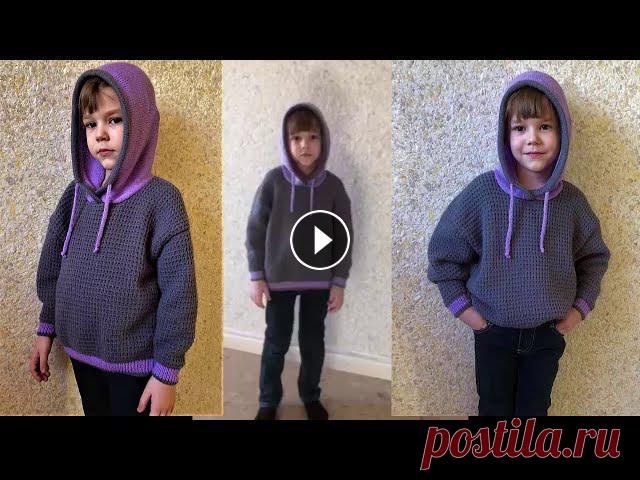 ДЕТСКАЯ ТОЛСТОВКА СПИЦАМИ С КАПЮШОНОМ 104-134  размеры. капюшон спицами. худи спицами. kniting ДЕТСКАЯ ТОЛСТОВКА СПИЦАМИ 104-140 размеры. Я в инстаграм https://www.instagram.com/viki.knitting/?hl=undefined Узор подробно https://www.youtube.com/w...