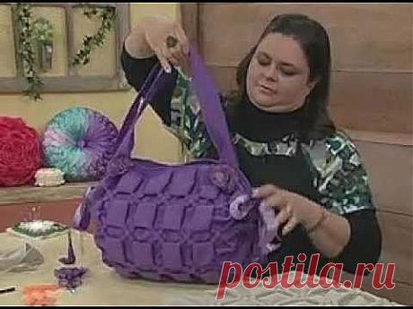 сумка  с буфами ARTE BRASIL - VALÉRIA SOARES - BOLSA 2 EM 1 EM CAPITONÊ (02/06/2011 - Parte 2 de 2) - YouTube