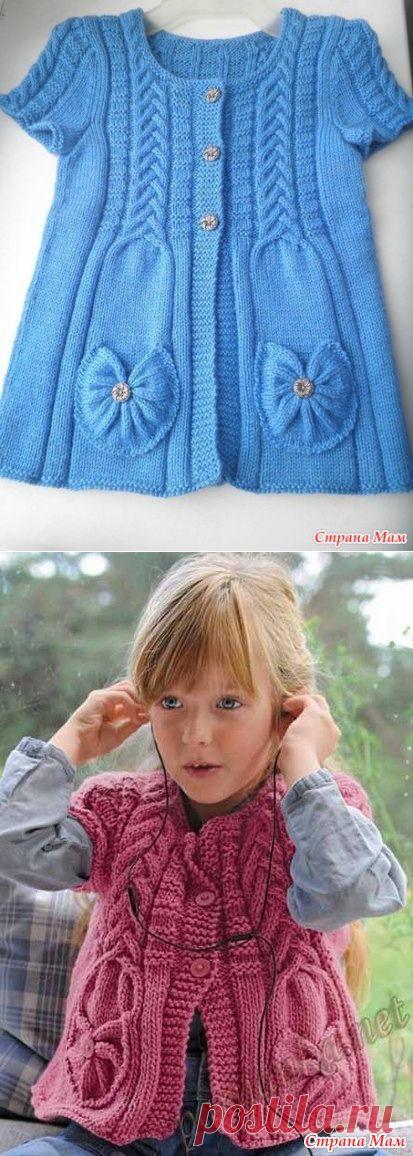 Кофточка на девочку спицами