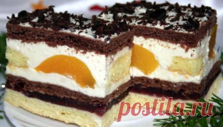 Ніжний пляцок з персиками