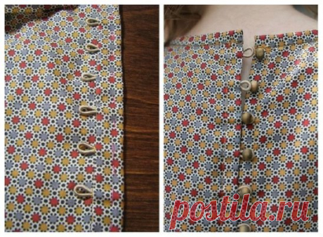 Обработка застёжки на воздушные петли
К выбору застёжки следует относится с особым вниманием. Застежка, прежде всего, должна соответствовать материалу и назначению изделия. Для блузок, платьев из шелкового и хлопкового батиста или других тонких тканей нет ничего лучше и женственнее воздушных петель. А длинная застёжка на спине не только подчеркнёт красивую линию, но и послужит украшением.
Подробный мастер-класс нашей форумчанки - https://burdastyle.ru/master-klassy/detali/obrabotka-zastyozhki-n