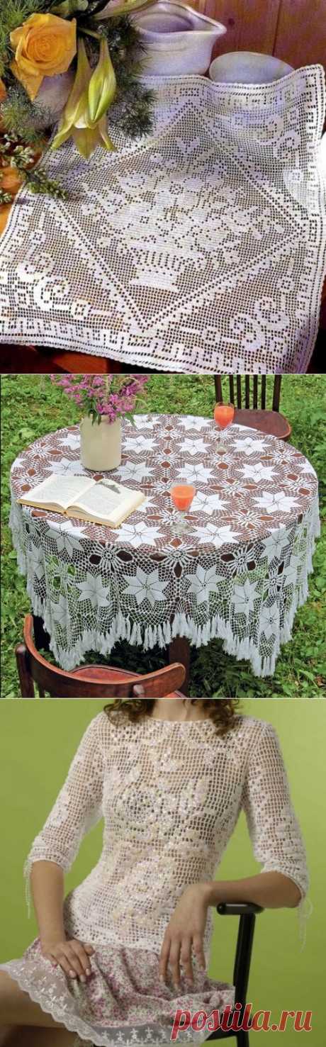 Что такое филейное вязание?
При помощи филейного вязания, которое выполняется крючком, можно создать прекрасные кружевные салфетки, скатерти, ажурные платья и много других замечательных вещей! Сеточку, при этом, делают благодаря последовательности столбиков и воздушных петелек. - Источник: Рукоделие - мое ремесло https://rukodelie1.com/publ/vjazanie/vjazanie_krjuchkom/chto_takoe_filejnoe_vjazanie/17-1-0-40