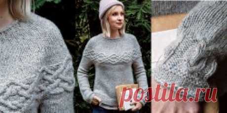 Пуловер с поперечными аранами Owl Post - Вяжи.ру