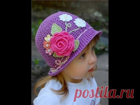 Как вязать панамку для девочки крючком  МК для мам