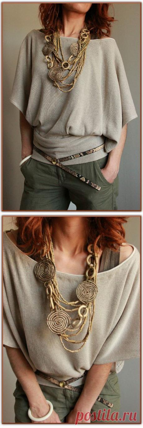 Стильная блуза для начинающих. Очень просто!