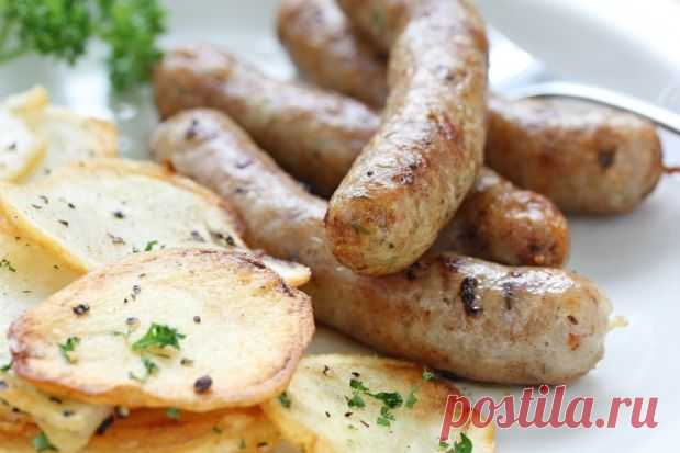 Домашние колбаски с сыром и грибами в мультиварке