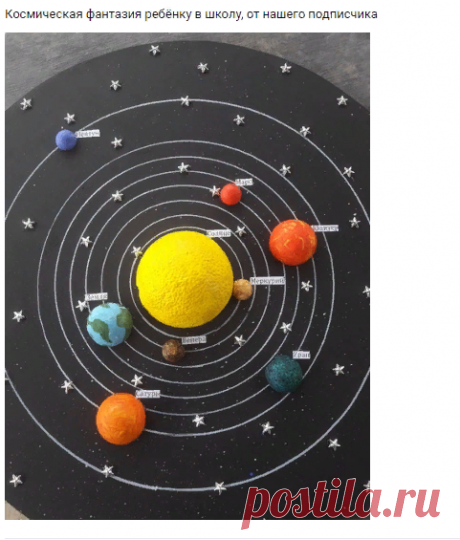 Космическая фантазия ребенку в школу